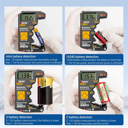 Ultra-Small BT189 Battery Tester | LCD Digital Display for 9V & Button Cells, Household Power Bank Detector