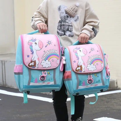 Cute Unicorn Backpacks for Girls - Orthopedic, Waterproof Kindergarten School Bag for Boys, 1-3 Grade, Mochila Escolar