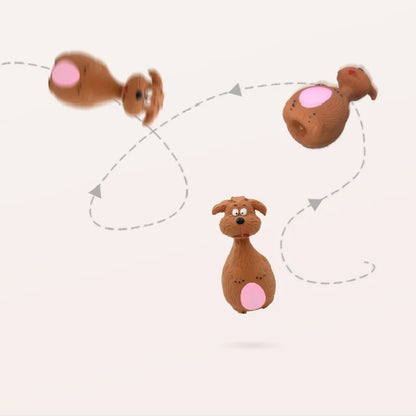 Soft Rubber Chewy Toys - Four Styles, Squeaky Interactive Throwing Games, Cute and Fun for Small and Medium-Sized Dogs