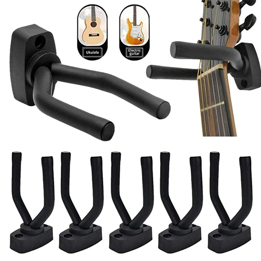 Wall Mount Guitar Hanger Hook – Non-Slip Holder Stand for Acoustic Guitar, Ukulele, Violin, and Bass – Instrument Accessories