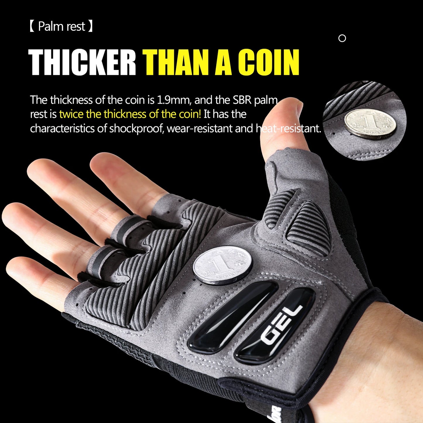 Half Finger Outdoor Cycling Gloves – Anti-Slip, Anti-Sweat, Breathable, Shock-Absorbing Sports Gloves for Men and Women