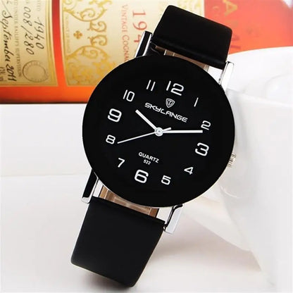 Hot Sale Fashion Leather Bracelet Watch for Women – Black Quartz Casual Wrist Watch 2022