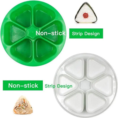 Triangular Sushi Maker Kit - DIY Onigiri Rice Ball Press and Mold for Japanese Bento Box Kitchen Tools