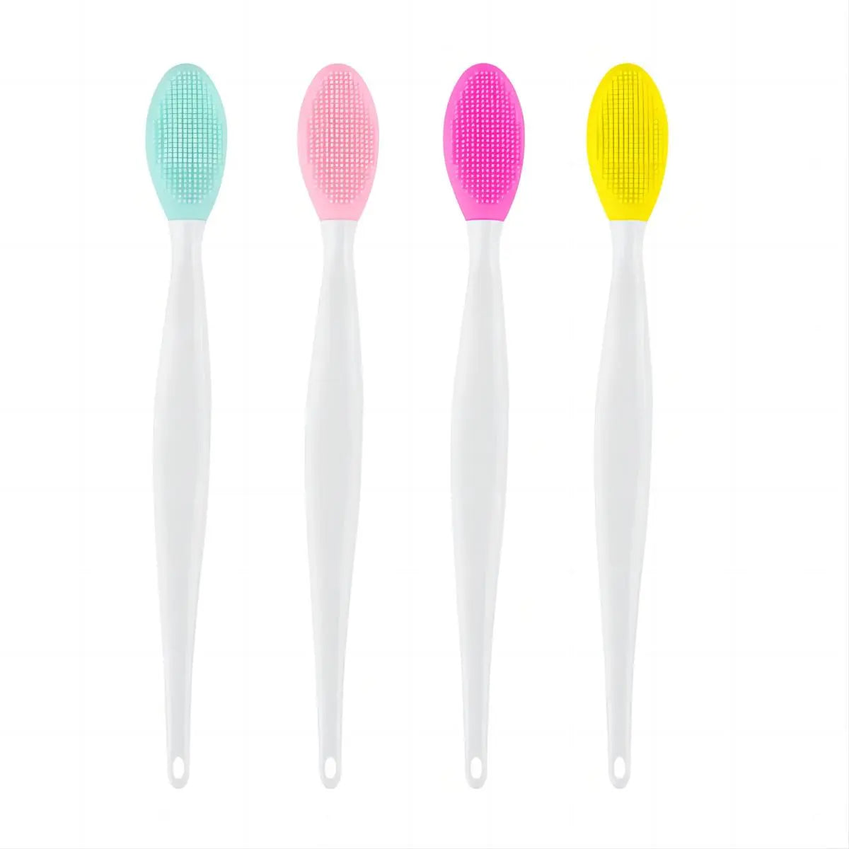 Skin Care Silicone Face Brush Set - Exfoliating, Blackhead Removal, and Nose Cleaning Brushes with Replacement Heads - 1PC or 4PCS