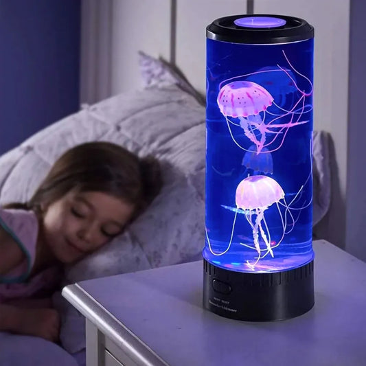 USB/Battery-Powered Color-Changing Jellyfish Lamp - Table Night Light for Children's Bedroom Decor & Birthday Gifts