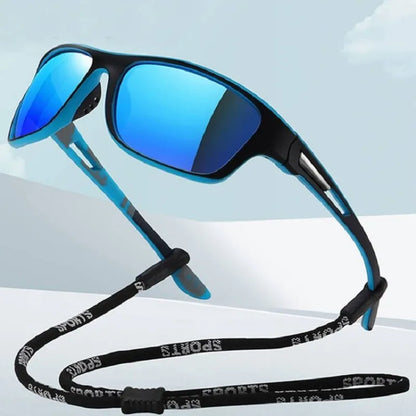 Polarized Fishing Sunglasses for Men: Driving Shades with Anti-Slip Rope - Classic Sun Glasses for Hiking