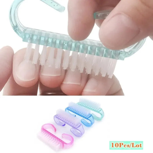 10 Pcs/Lot Acrylic Nail Brush Set: Manicure & Pedicure Soft Dust Removal - Nail Art Brushes & File Tools for Perfect Nail Care