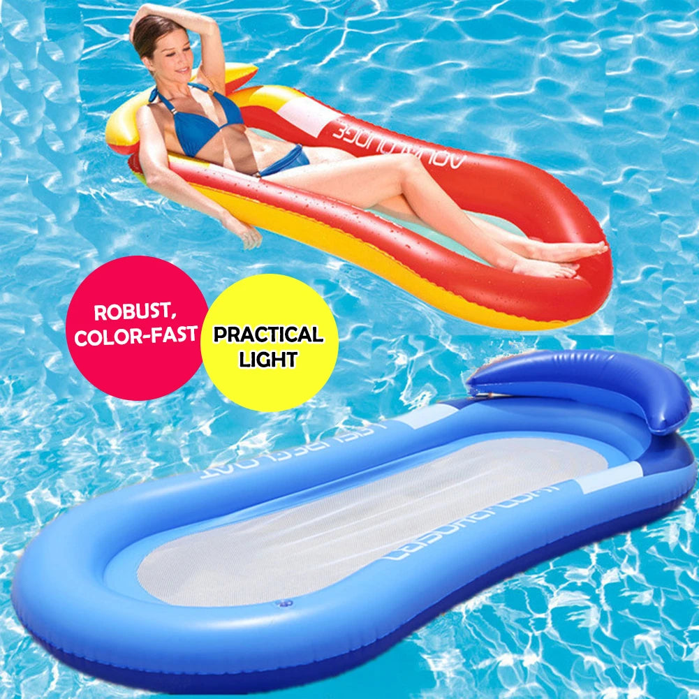 2024 Inflatable Foldable Outdoor Water Hammock – Floating Pool Mattress and Beach Lounge Bed for Parties and Sports