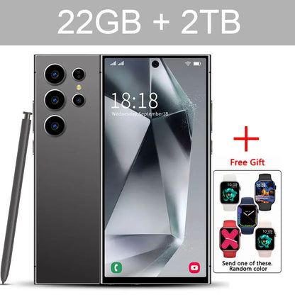 New S24 Ultra 7.3" HD Smartphone - Global Version, 4G/5G, Dual SIM, Android 14, 7800mAh Mobile Phone