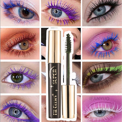 5D Silk Fiber Mascara – Waterproof 3D Eyelash Extension in 14 Colors, Thickening & Lengthening Eye Lashes. Cosmetics