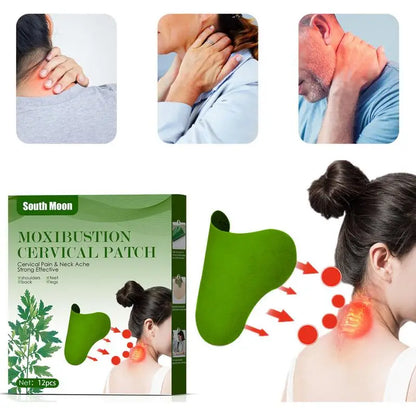 Neck Moxibustion Patch | Mugwort Heat Patches for Neck, Shoulder, Back, Waist, and Hand