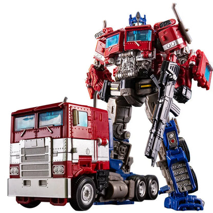 Transformation Robot Car Toy - Alloy Commander Optimus Prime Action Figure, Movie Series, Perfect for Children's Birthday Gift