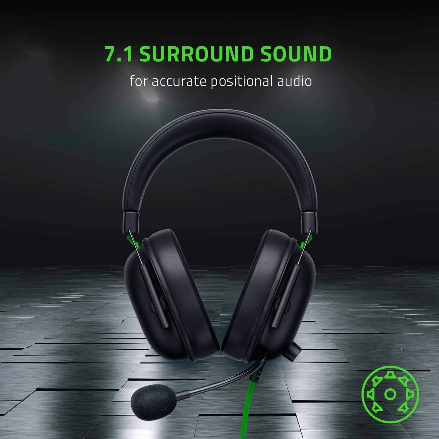 Razer BlackShark V2 X Wired Esports Headset with Passive Noise Cancellation, 7.1 Surround Sound, Hyperclear Cardioid Mic