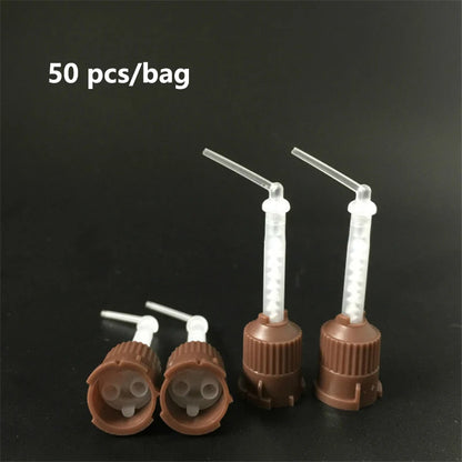 50PCS/Bag Disposable Silicone Rubber Mixing Head 1:1 for Dental Impression Mixing Dispensing Gun | Dentistry Materials