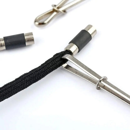 Elastic Metal Drawstring Rope Threaders: DIY Sewing Accessories - Self-Locking Tweezer Clip for Elastic Cord Rope Threading