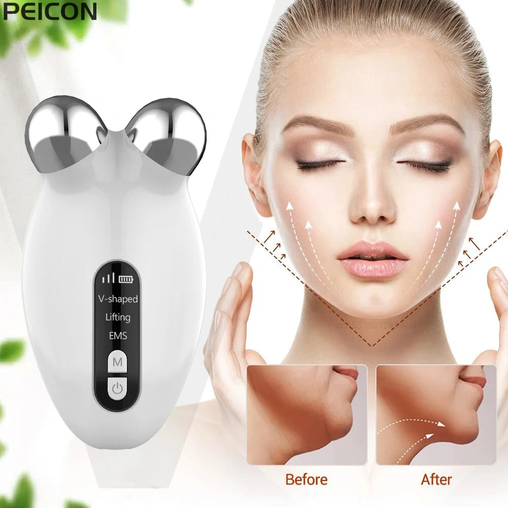 Face Lifting Massager - EMS Microcurrent Wrinkle Lift Machine for Facial Massage and Anti-Wrinkle Care