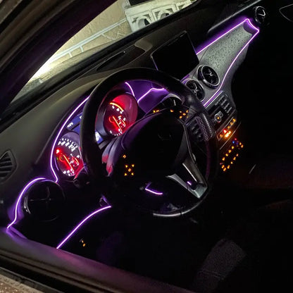 5m Car Interior Atmosphere LED Strip: DIY Flexible EL Cold Light Line Tube with USB - Auto Decoration Ambient Lamp for Unique Car Atmosphere