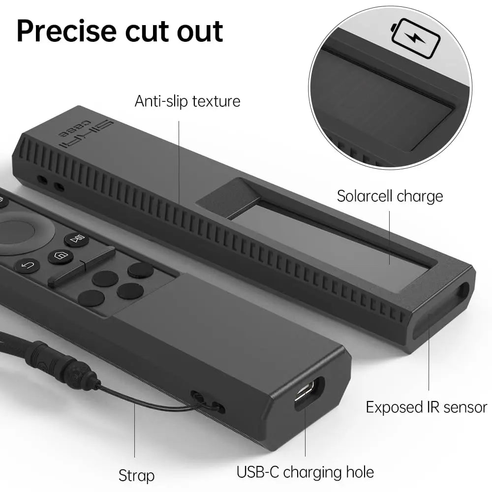 Silicone Case for Samsung 2022 SolarCell Remote: Protective Cover for TM2280E TM2281E BN59-01386 - Compatible with BN59-01385A, BN59-01385B, BN59-01391A Remotes