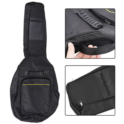 41-Inch Guitar Bag - Oxford Fabric Double Straps Padded Black Guitar Case Gig Backpack, Guitar Accessories