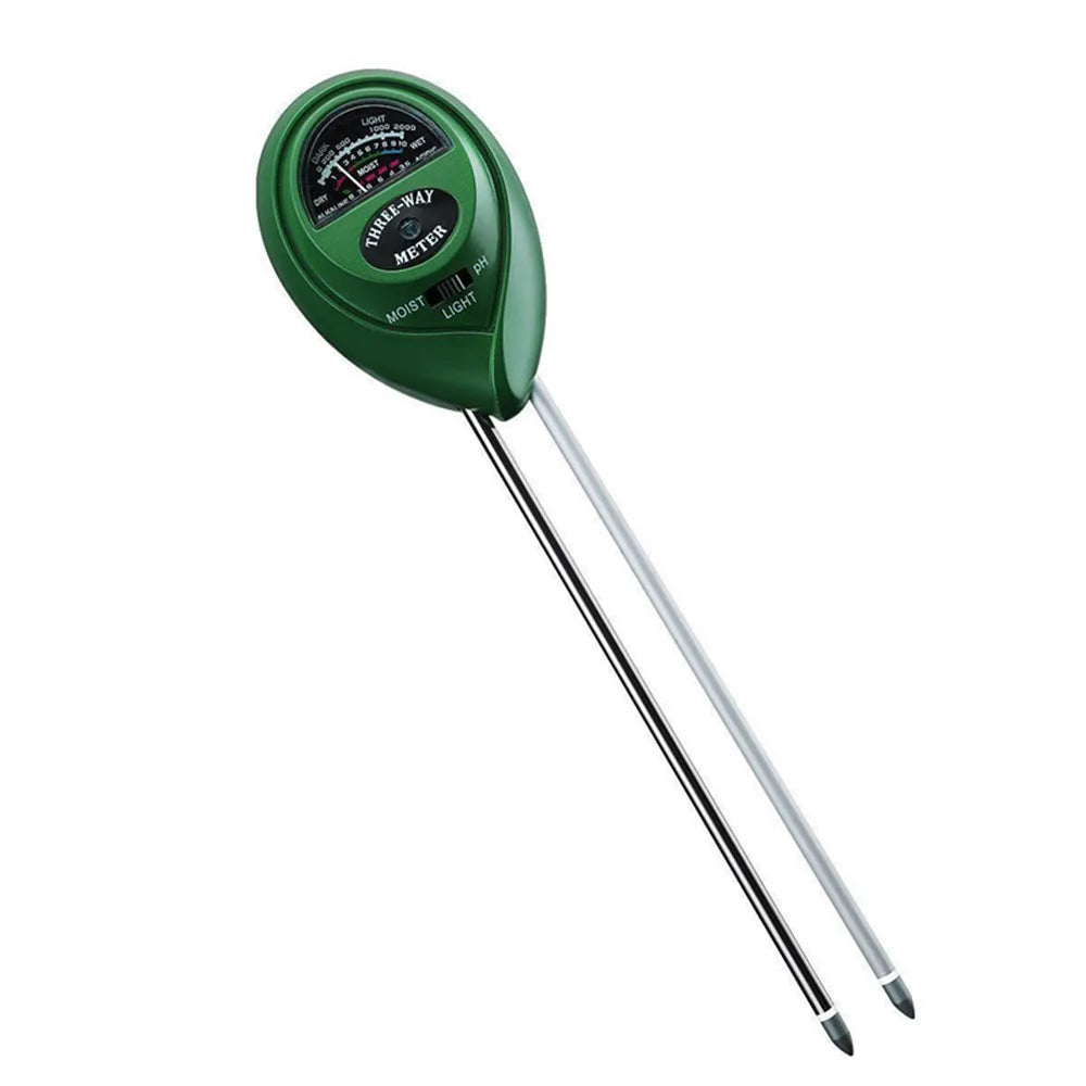 3-in-1 Soil pH Meter: Sunlight Tester, Moisture Sensor & pH Monitor for Garden Flowers - Acidity & Humidity Detector