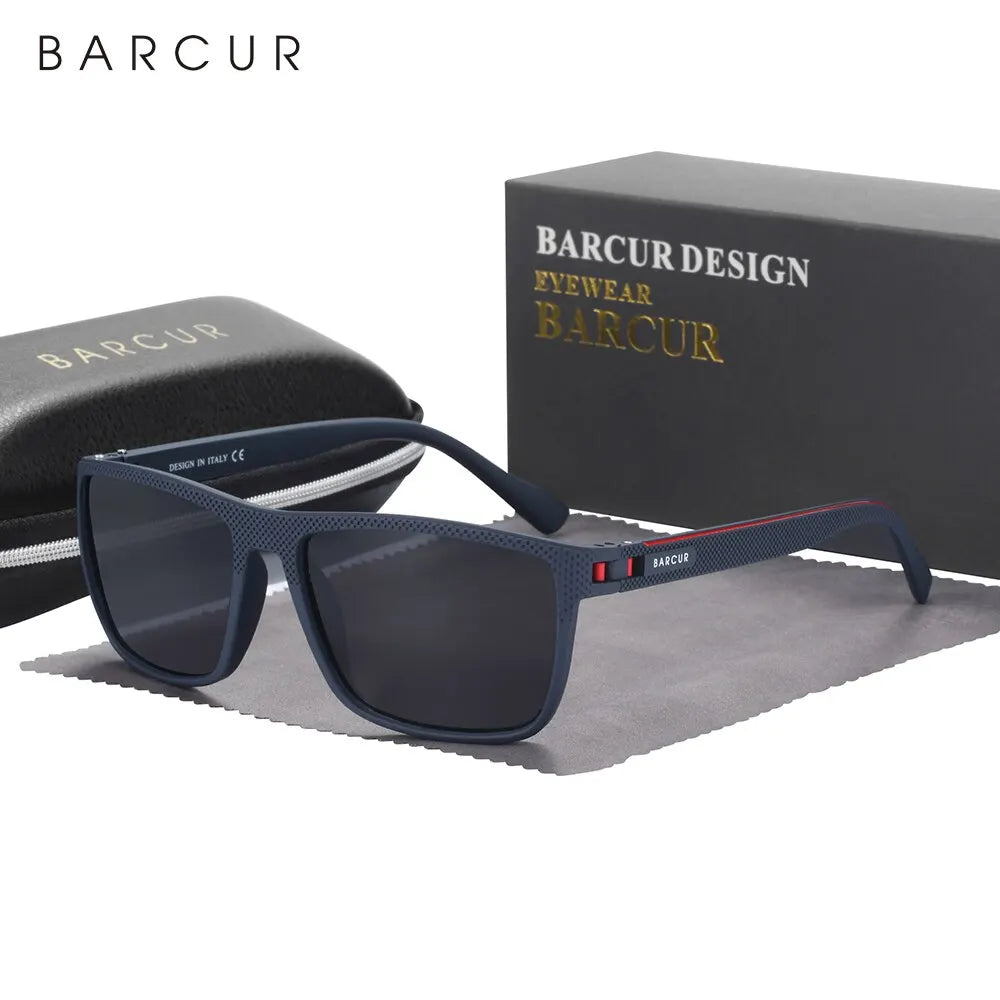 BARCUR TR90 Polarized Sunglasses - Lightweight Sports Eyewear for Men & Women, Oculos UVAB Protection