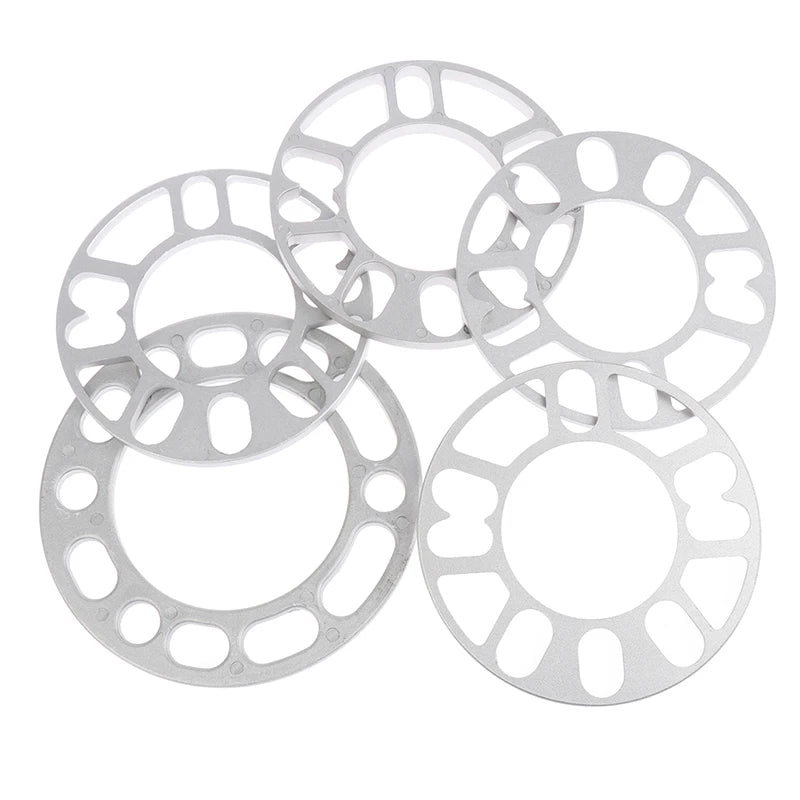 Aluminum Alloy Wheel Spacer Adaptor Set: 3/5/6/8/10mm Plates - Car Accessories