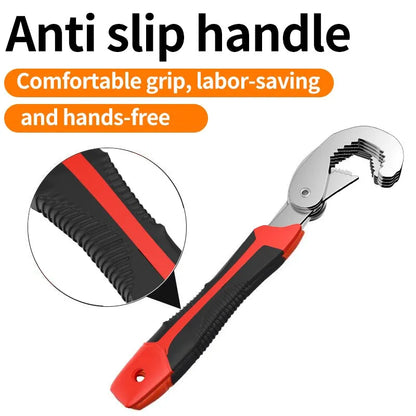 Adjustable Open End Double Wrench: Multifunctional Universal Pipeline High Carbon Steel Wrench Set - Manual Hardware Grip Tool