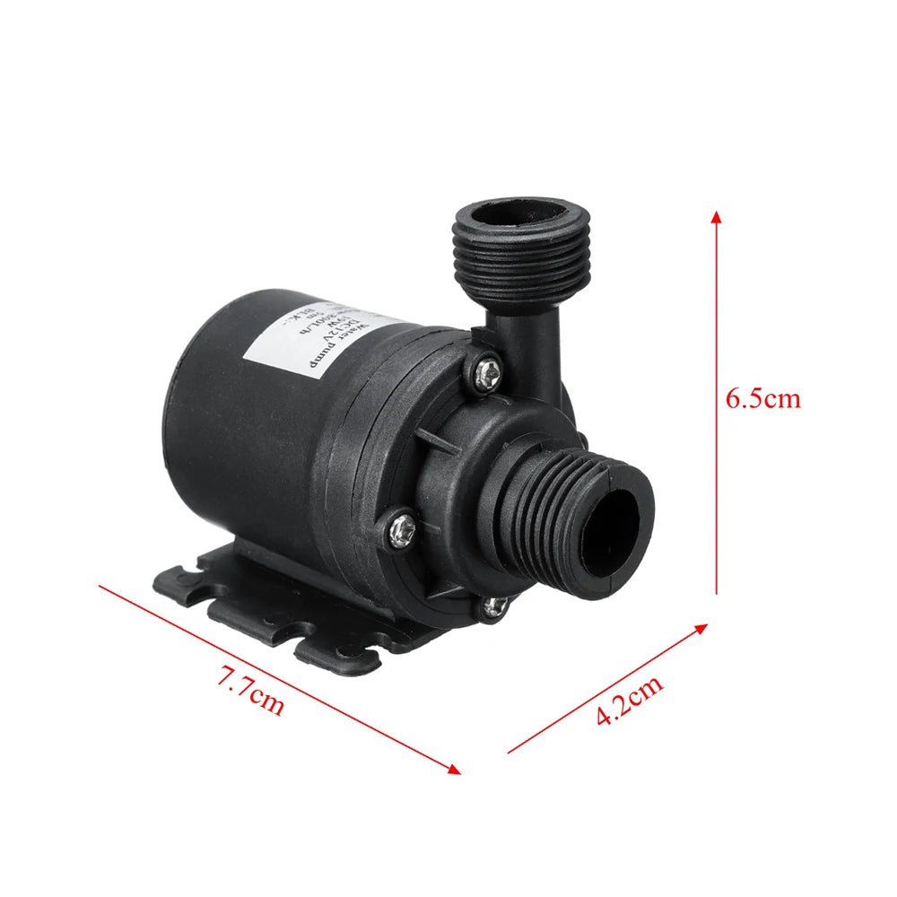 Ultra Quiet Mini DC Water Pump - 12V 19W 800L/H Brushless Motor Submersible for Aquarium, Pond Fountain