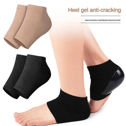 2PCS Gel Moisturizing Heel Socks - Spa Socks for Foot Care, Repair Dry Cracked Feet Skin, Gel Heel Repair Tools