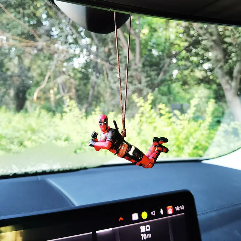 Marvel Deadpool Car Rearview Mirror Pendant – Mini Model Action Figure | New Hot Christmas Gift for Deadpool Fans