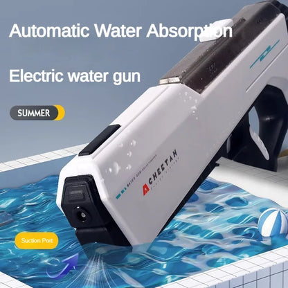 High Pressure Electric Water Gun – Automatically Absorbs Water, Kids Outdoor Toy for Summer Pool Games, Ideal Gift