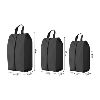 Dustproof Shoes Storage Bags - Travel Portable Nylon Organizer with Sturdy Zipper and Waterproof Pocket