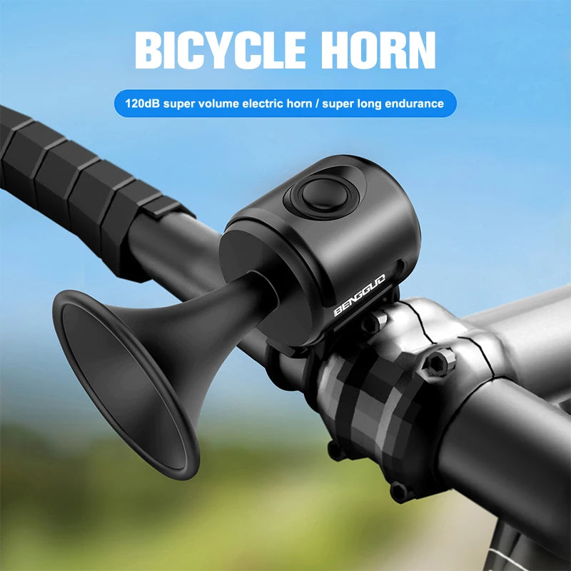 Electronic Loud Bike Horn - 120db Warning Safety Electric Bell - Police Siren Bicycle Handlebar Alarm for Cycling