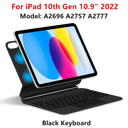 Magic Keyboard for iPad Pro 11/12.9, Air 4/5, iPad 10th Gen - Smart Cover Magnetic Case for iPad Pro 12.9 (3rd-6th Gen)