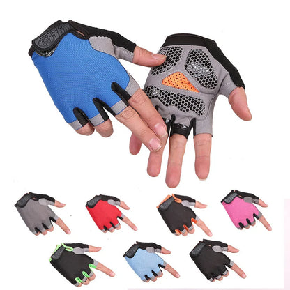 Men’s Cycling Gloves – Half Finger Gym Gloves for Women, Breathable, Anti-Slip Fitness and Sport Training