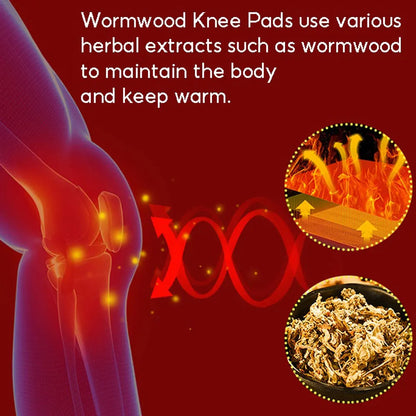 Wormwood Self-Heating Knee Pads for Men and Women - Four-Sided Elasticity, Warmth Retention for Elderly Joint Protection, Ideal for Cold Legs and Calf Comfort