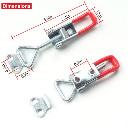 8Pcs Metal Toggle Latch Catch Clasp: Adjustable Toolbox Case Quick Release Clamp - Anti-Slip Push Pull Toggle Clamp Tools