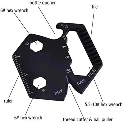 Multifunctional Hexagon Coin Outdoor EDC Tool - Folding Coin Knife Keychain with Screwdriver, Pocket Mini Coltello Gear