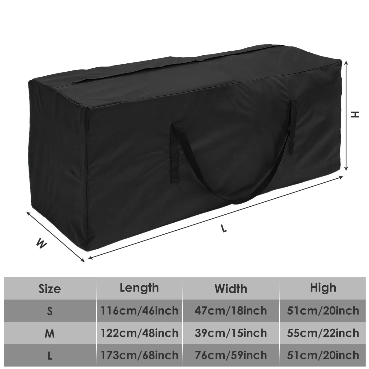 Large Capacity Cushion Storage Bag - Waterproof, Dustproof Furniture Protector for Outdoor Garden and Christmas Tree Organizer