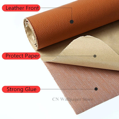 Thickened Self-Adhesive Sofa Leather Repair Patch Sticker | 50x137cm | DIY Bed Soft Bag Patch | Furniture Renew Decal - 1PC