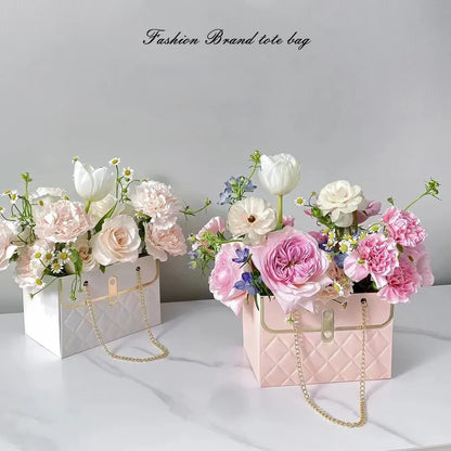 4PCS Portable Flower Gift Bags: Ideal for Wedding, Valentine's Day, Birthday, and Christmas