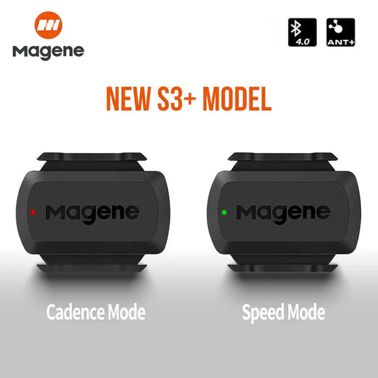 Magene S3+ Speed Cadence Sensor – ANT+ Bluetooth Dual Sensor for Speed and Cadence, Bike Accessories Compatible with Wahoo, Onelap, Zwift