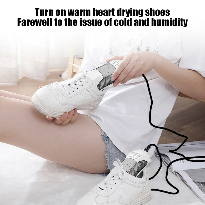 Electric Boots Dryer & Deodorizer: Foot Warmer Heater with UV Shoe Drying Technology - Household Device to Eliminate Odor