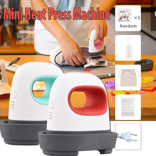 2024 New Portable Mini Heat Press Machine - Short Sleeve DIY Label Hot Stamping, T-Shirt Printing, and Easy Heating Transfer