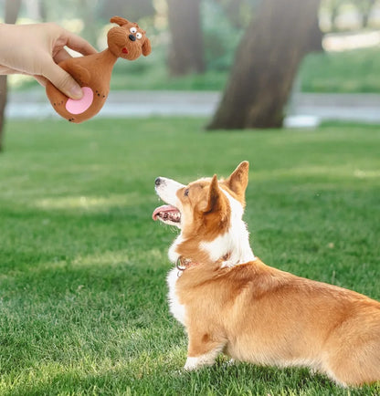 Soft Rubber Chewy Toys - Four Styles, Squeaky Interactive Throwing Games, Cute and Fun for Small and Medium-Sized Dogs