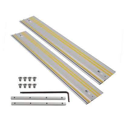 Aluminum Extruded Track Saw Guide Rail - Guided Rails for Circular Saw with Repeatable Rip Cuts - Optimized Bevel & Straight Cuts