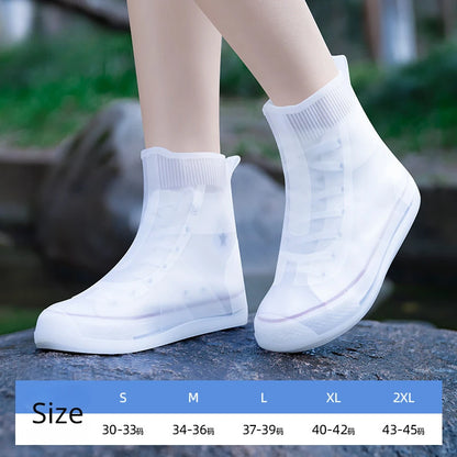 Intensified Reusable Silicone Rain Shoe Cover: Tall Tube Anti-Slip Outdoor Boot Cover for Waterproof Protection - Cubre Calzado Impermeable