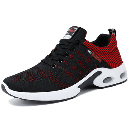 Men’s Trendy Breathable Lace-Up Running Shoes - Korean Version, Light Casual Sports Footwear