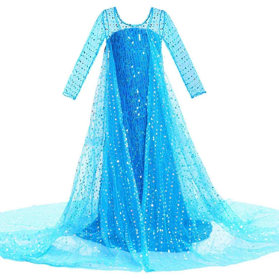 Kids Belle Costume - Girl Halloween Princess Cosplay Party Dress for Children, Rapunzel Cinderella Anna Elsa, Encanto Birthday Clothes