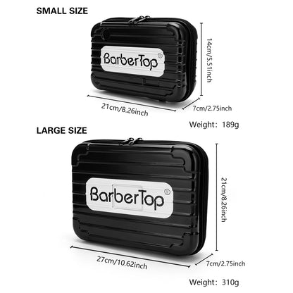 Barber Box: Shockproof Hair Scissors Case Bag for Barber Resistance Trimmer - Waterproof High-Capacity Styling Tool Suitcase